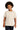 Front View of Natural Gildan - Youth Heavy Cotton 100% Cotton T-Shirt. 5000B plain