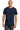 Front View of Navy Gildan 100% Ring Spun Cotton T-Shirt. 980 plain