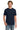 Front View of Navy Gildan 100% Ring Spun Cotton T-Shirt. 980 plain