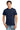 Front View of Navy Gildan - Ultra Cotton 100% US Cotton T-Shirt with Pocket. 2300 plain