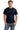 Front View of Navy Gildan - Ultra Cotton 100% US Cotton T-Shirt with Pocket. 2300 plain