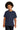 Front View of Navy Gildan - Youth Heavy Cotton 100% Cotton T-Shirt. 5000B plain