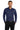 Front View of Navy Port Authority Silk Touch Performance Long Sleeve Polo. K540LS plain