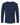 Front View of Navy Softstyle® Long Sleeve T-Shirt - 64400
