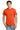 Front View of Orange Gildan - Ultra Cotton 100% US Cotton T-Shirt with Pocket. 2300 plain