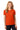 Front View of Orange Gildan Women's Heavy Cotton 100% Cotton T-Shirt. 5000L plain