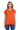 Front View of Orange Gildan Women's Heavy Cotton 100% Cotton T-Shirt. 5000L plain