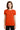 Front View of Orange Gildan Women's Ultra Cotton 100% US Cotton T-Shirt. 2000L plain