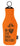 Front View of Orange Koozie® Neoprene Zip-Up Bottle Cooler