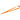 Front View of Orange Lanyard with Lobster Clip plain