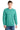 Front View of Peacock Port & Co Beach Wash Garment-Dyed Crewneck Sweatshirt PC098 plain