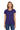 Front View of Purple Gildan Women's Heavy Cotton 100% Cotton T-Shirt. 5000L plain