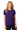 Front View of Purple Gildan Women's Heavy Cotton 100% Cotton T-Shirt. 5000L plain