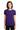 Front View of Purple Gildan Women's Ultra Cotton 100% US Cotton T-Shirt. 2000L plain