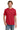 Front View of Red Gildan 100% Ring Spun Cotton T-Shirt. 980 plain