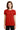 Front View of Red Gildan Women's Ultra Cotton 100% US Cotton T-Shirt. 2000L plain