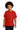Front View of Red Gildan - Youth Heavy Cotton 100% Cotton T-Shirt. 5000B plain