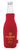 Front View of Red Koozie® Zip-Up Bottle Cooler with Opener