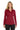 Front View of Red Port Authority Women's Silk Touch Performance Long Sleeve Polo. L540LS plain