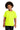 Front View of Safety Green Gildan - Youth Heavy Cotton 100% Cotton T-Shirt. 5000B plain