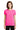 Front View of Safety Pink Gildan Women's Ultra Cotton 100% US Cotton T-Shirt. 2000L plain