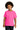 Front View of Safety Pink Gildan - Youth Heavy Cotton 100% Cotton T-Shirt. 5000B plain