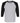 Front View of Sport Grey/ Black Raglan Three-Quarter Sleeve Baseball T-Shirt - 5540