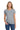 Front View of Sport Grey Gildan Women's Heavy Cotton 100% Cotton T-Shirt. 5000L plain