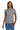 Front View of Sport Grey Gildan Women's Ultra Cotton 100% US Cotton T-Shirt. 2000L plain