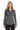 Front View of Steel Grey Port Authority Women's Silk Touch Performance Long Sleeve Polo. L540LS plain