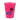 Front View of Translucent Neon Pink Garyline® Cups-on-the-Go Translucent Stadium Cup - 16 oz.