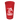 Front View of Translucent Red Garyline® Cups-on-the-Go Stadium Cup - 24 oz.
