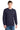 Front View of TrueNavy Port & Co Beach Wash Garment-Dyed Crewneck Sweatshirt PC098 plain