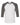 Front View of White/ Asphalt Three-Quarter Sleeve Baseball Tee - 3200