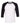 Front View of White/ Black Three-Quarter Sleeve Baseball Tee - 3200