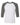 Front View of White/ Deep Heather Three-Quarter Sleeve Baseball Tee - 3200