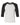 Front View of White Fleck/ Charcoal Triblend Three-Quarter Sleeve Baseball Tee - 3200