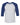 Front View of White Fleck/ Navy Triblend Three-Quarter Sleeve Baseball Tee - 3200
