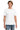 Front View of White Gildan 100% Ring Spun Cotton T-Shirt. 980 plain
