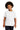Front View of White Gildan - Youth Heavy Cotton 100% Cotton T-Shirt. 5000B plain