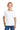 Front View of White Jerzees Classics Youth Cotton T-Shirt 363Y plain