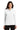 Front View of White Port Authority Women's Silk Touch Long Sleeve Polo. L500LS plain