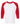 Front View of White/ Red Raglan Three-Quarter Sleeve Baseball T-Shirt - 5540
