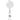 Front View of White Round Badge Holder plain