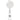 Front View of White Round Badge Holder plain