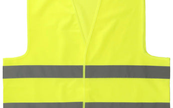 Front View of Yellow Safety Vest plain