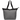 Gray - Black Metropolis™ 600D Recycled Polyester Zippered 44-can Cooler Tote Bag - 20L plain