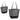 Gray/Black Carnival RPET Cooler Tote plain