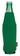 Green Koozie® Neoprene Zip-Up Bottle Cooler plain