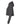 Left View of Dark Grey Heather Women's Crop Fleece Hoodie - 7502
